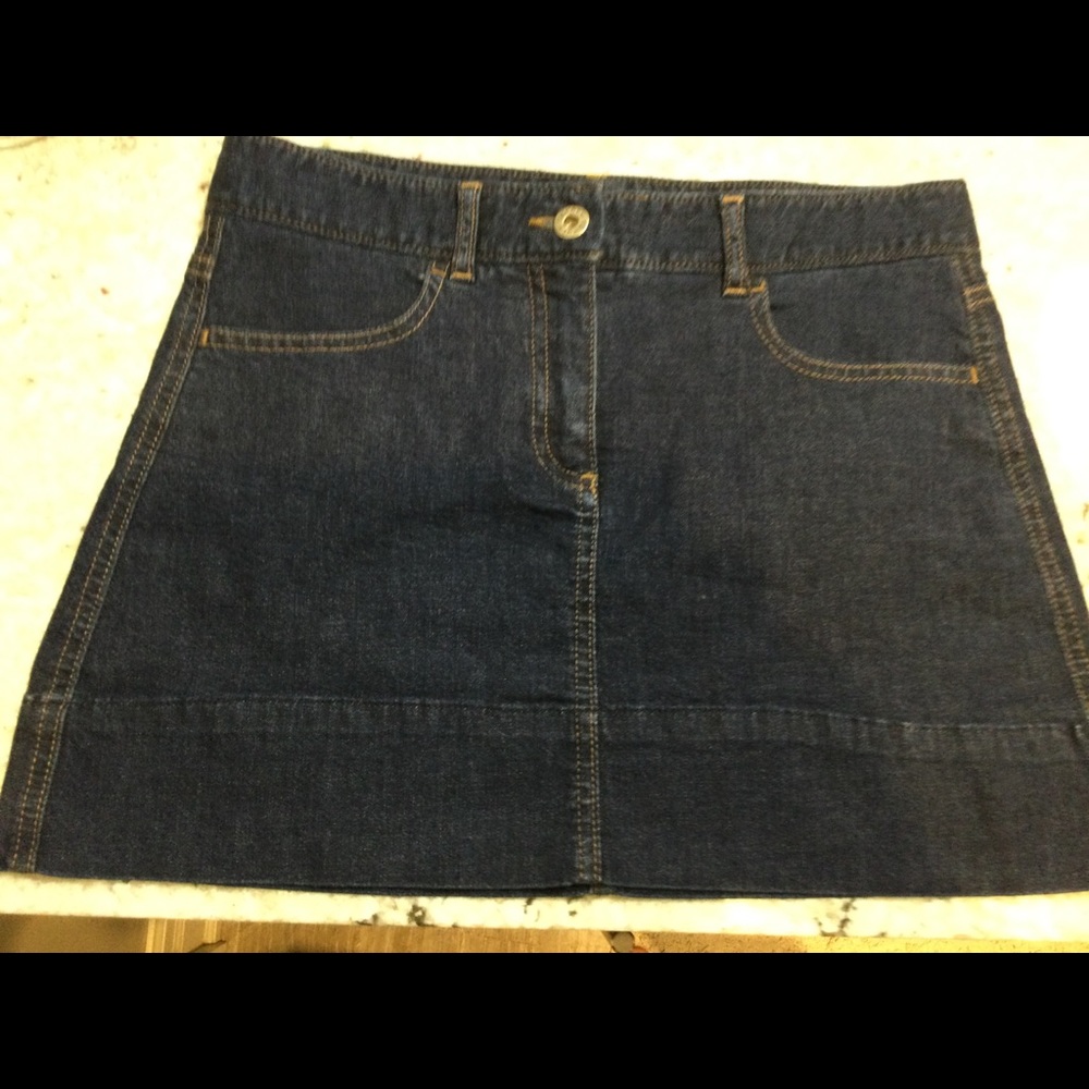 Dark Jean Theory mini skirt